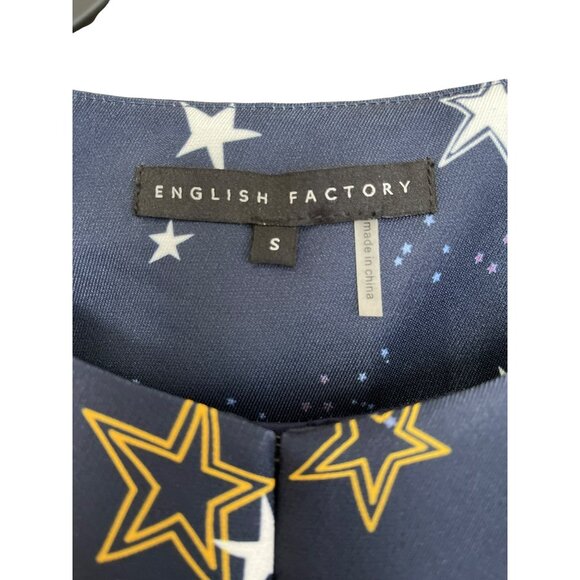 English Factory Constellation Long Jacket With Faux Fur Cuffs Small - Picture 5 of 6